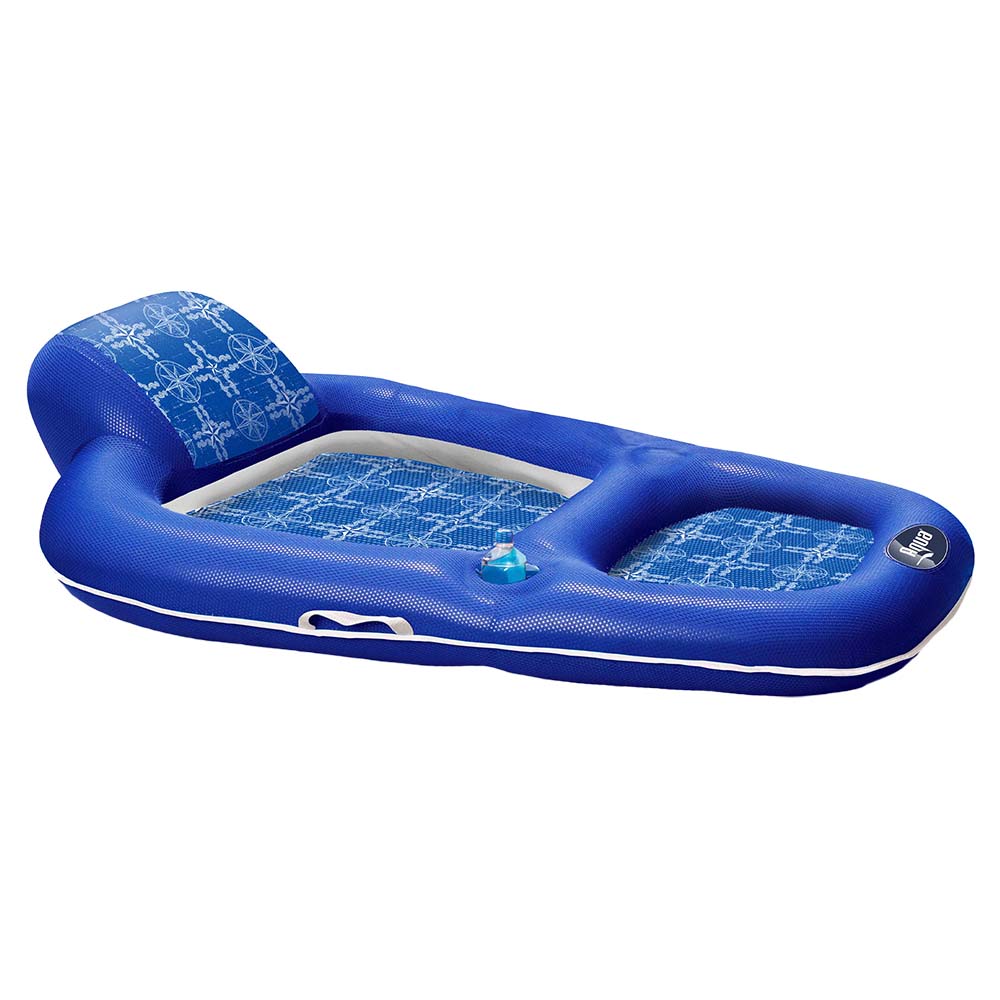 Aqua Leisure Luxury Recliner Lounge - Compass Rose Royal Blue - 60" x 36" [AQL4029RB] - Premium Floats from Aqua Leisure - Just $37.99! 