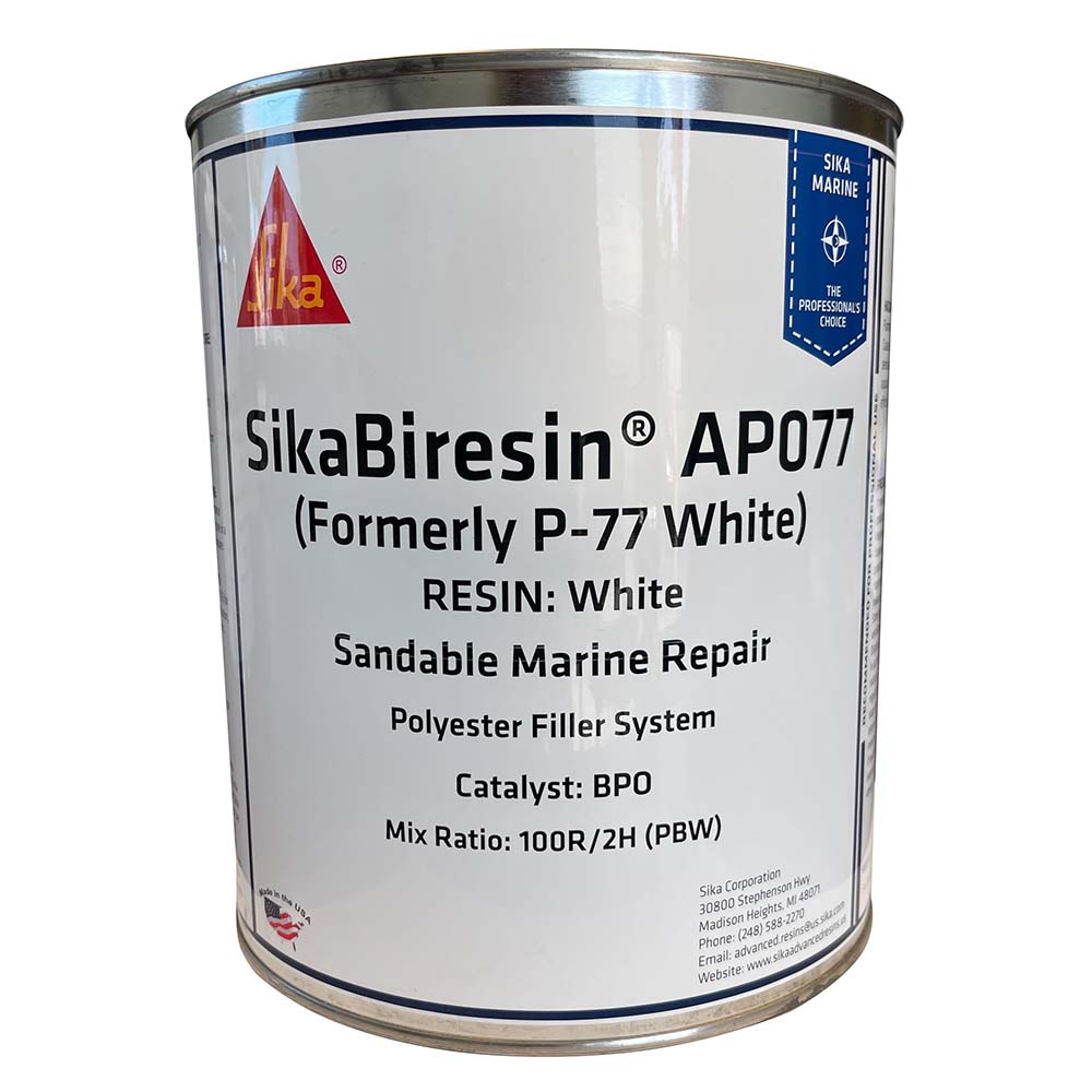 Sika SikaBiresin AP077 White Gallon BPO Hardener Required [606547] - Premium Adhesive/Sealants from Sika - Just $151.99! Shop now at Boat Gear Depot