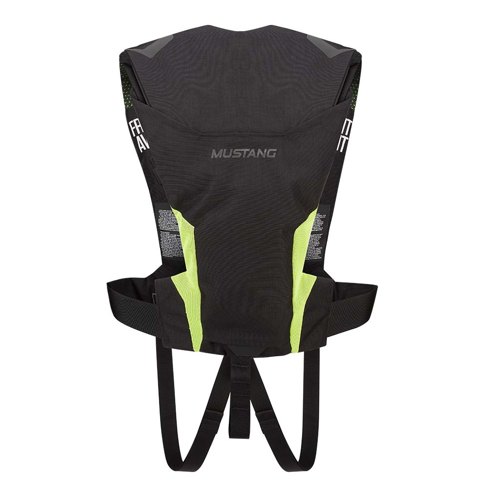 Mustang EP 38 Ocean Racing Hydrostatic Inflatable Vest - Black/Fluorescent Yellow/Green - Automatic/Manual [MD6284-263-0-202] - Premium Personal Flotation Devices from Mustang Survival - Just $283.99! 