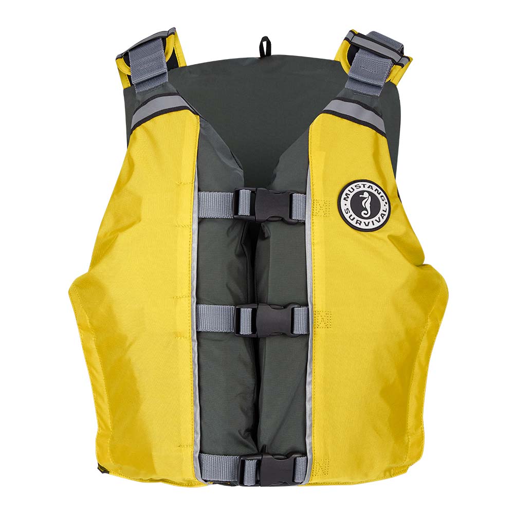 Mustang APF Foam Vest - Yellow/Grey - Universal [MV4111-222-0-216] - Premium Personal Flotation Devices from Mustang Survival - Just $61.99! 