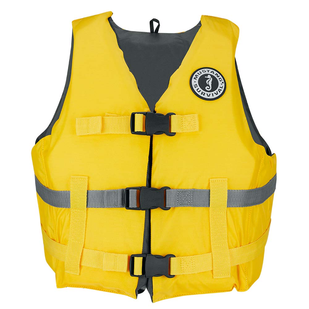 Mustang Livery Foam Vest - Yellow - XL/XXL [MV701DMS-25-XL/XXL-216] - Premium Personal Flotation Devices from Mustang Survival - Just $38.99! 