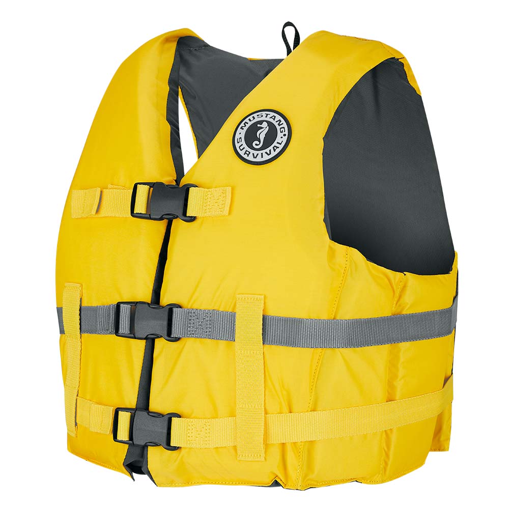 Mustang Livery Foam Vest - Yellow - XL/XXL [MV701DMS-25-XL/XXL-216] - Premium Personal Flotation Devices from Mustang Survival - Just $38.99! 