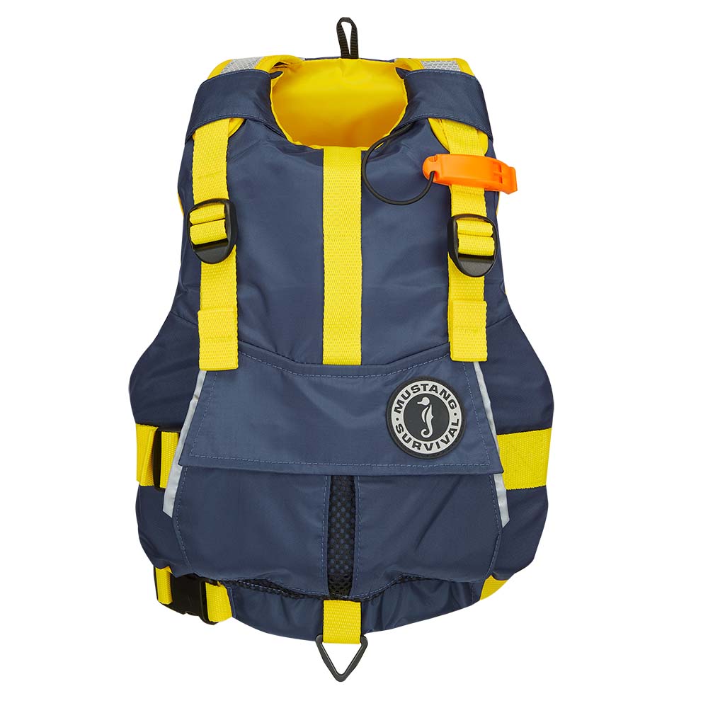 Mustang Youth Bobby Foam Vest - Yellow/Navy [MV2500-5-0-216] - Premium Personal Flotation Devices from Mustang Survival - Just $61.99! 