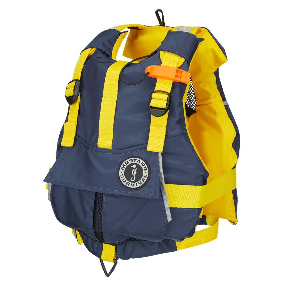 Mustang Youth Bobby Foam Vest - Yellow/Navy [MV2500-5-0-216] - Premium Personal Flotation Devices from Mustang Survival - Just $61.99! 