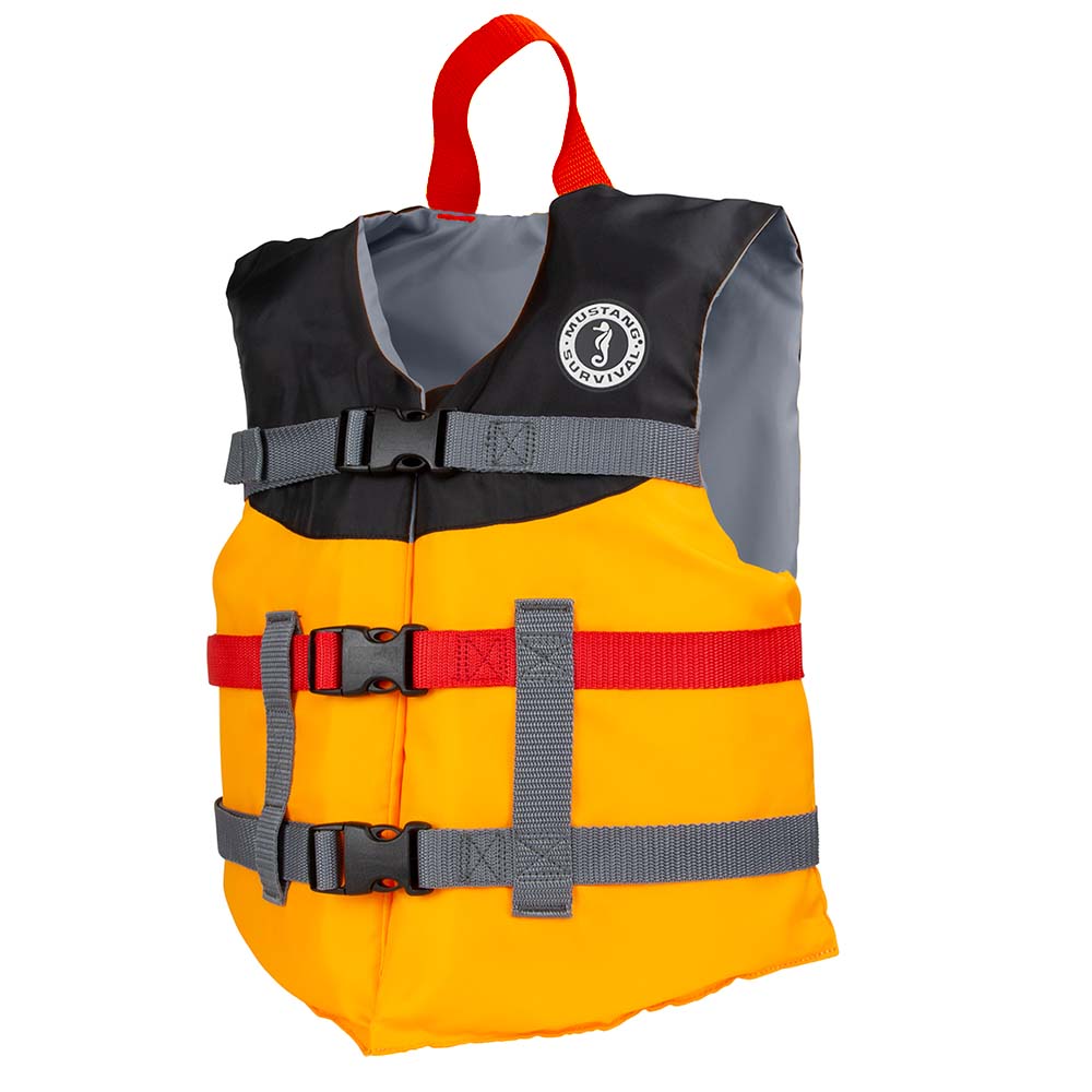 Mustang Youth Livery Foam Vest - Mango/Black [MV2300-203-0-253] - Premium Personal Flotation Devices from Mustang Survival - Just $35.99! 