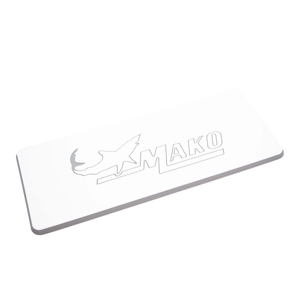 SeaDek Mako Logo Helm Pad - White/Storm Grey Embossed [39638-80375] - Premium Deck / Galley from SeaDek - Just $134.99! 