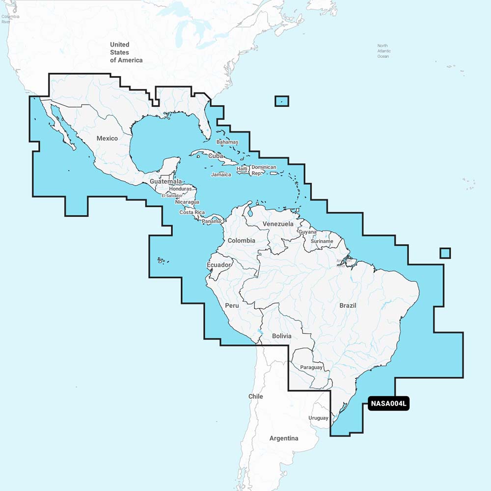 Navionics NASA004L - Mexico, Caribbean to Brazil - Navionics+ [010-C1364-30] - Premium Navionics + from Navionics - Just $138.99! 