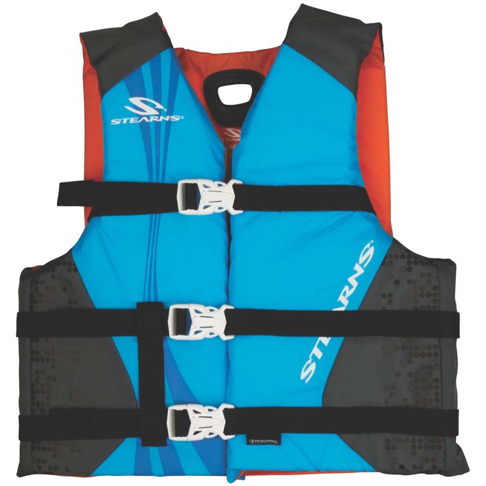 Stearns Antimicrobial Nylon Vest Life Jacket - 30-50lbs - Blue [2000036885] - Brand_Stearns, Marine Safety, Marine Safety | Personal Flotation Devices, Paddlesports, Paddlesports | Life Vests - Stearns - Life Vests