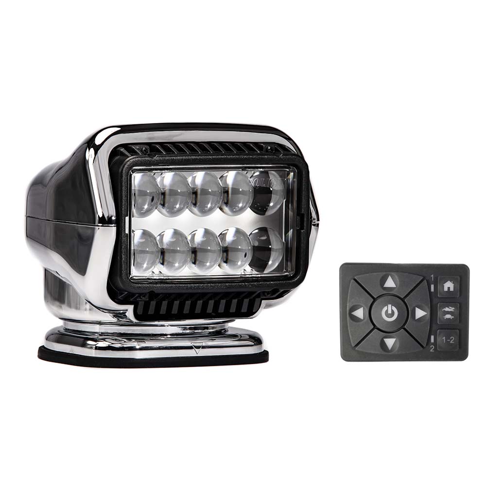 Golight Stryker ST Series Permanent Mount Chrome 12V LED w/Hard Wired Dash Mount Remote [30264ST] - Premium Search Lights from Golight - Just $749! 