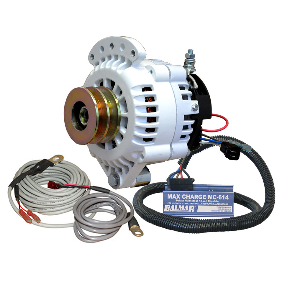 Balmar Alternator 120 AMP 12V 1-2" Single Foot Spindle Mount Dual Vee Pulley Regulator  Temp Sensor [621-VUP-MC-120-DV] - Premium Alternators from Balmar - Just $1003! 