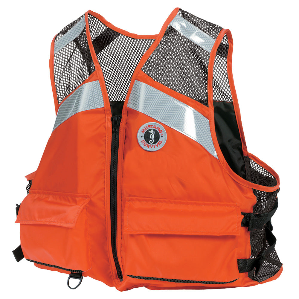 Mustang Industrial Mesh Vest - Orange - Large/XL [MV1254T1-2-L/XL-216] - Premium Personal Flotation Devices from Mustang Survival - Just $86.99! 