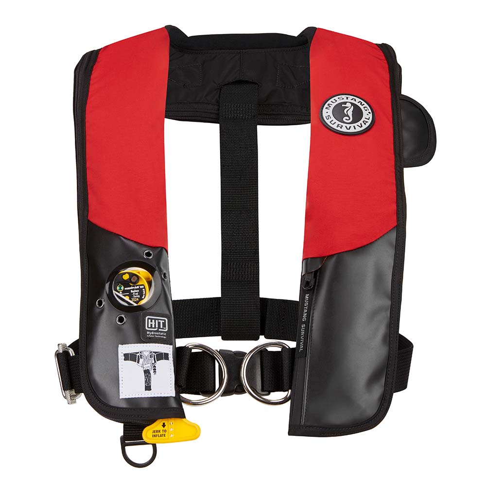 Mustang HIT Hydrostatic Inflatable PFD w/Sailing Harness - Red/Black - Automatic/Manual [MD318402-123-0-202] - Premium Personal Flotation Devices from Mustang Survival - Just $299.99! 