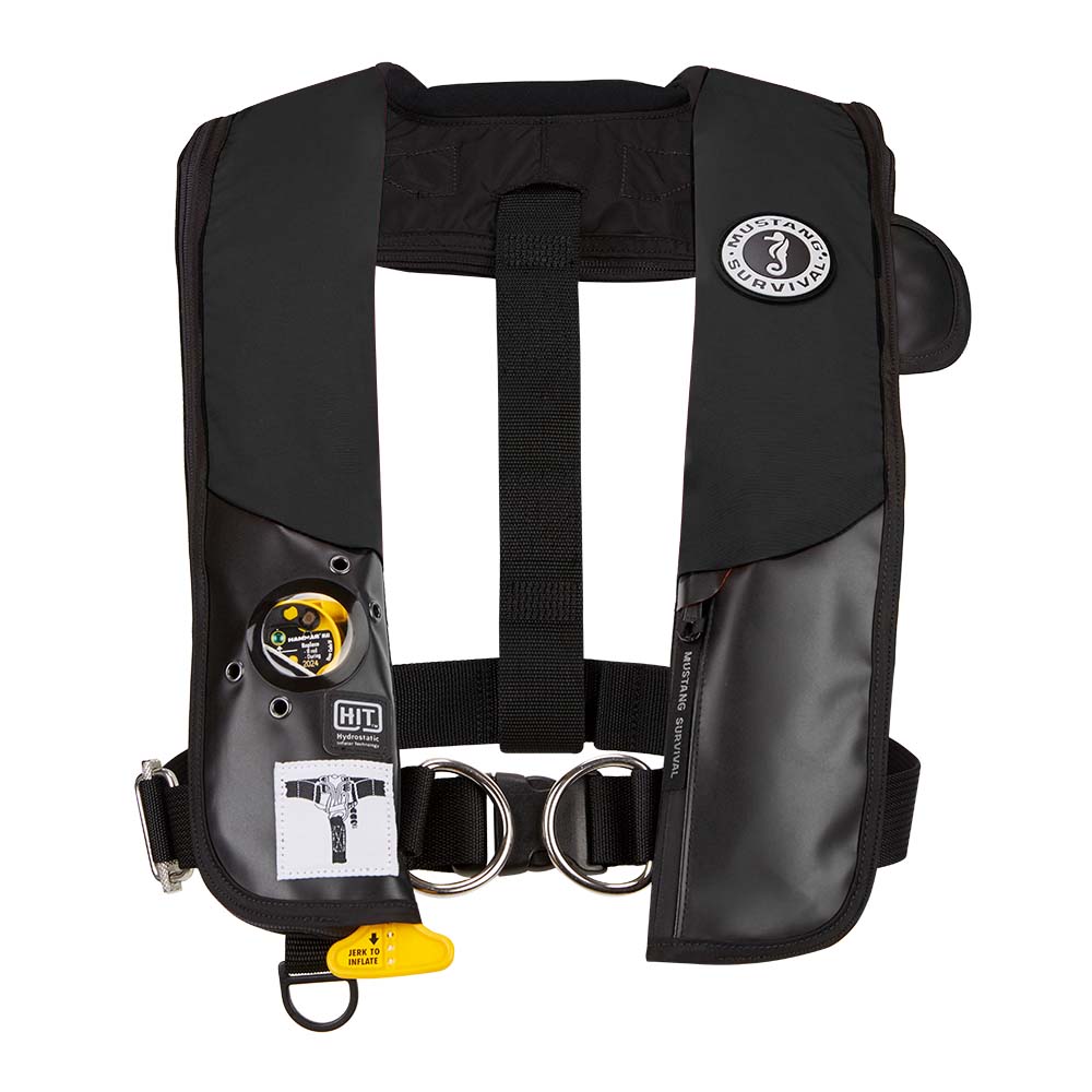 Mustang HIT Hydrostatic Inflatable PFD w/Sailing Harness - Black - Automatic/Manual [MD318402-13-0-202] - Premium Personal Flotation Devices from Mustang Survival - Just $299.99! 