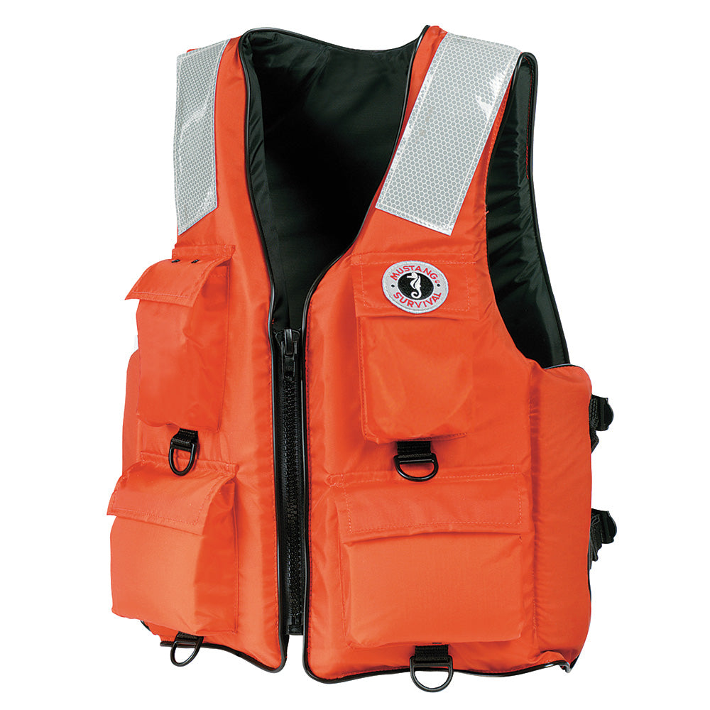 Mustang 4-Pocket Flotation Vest - Orange - Small [MV3128T2-2-S-216] - Premium Personal Flotation Devices from Mustang Survival - Just $76.99! 