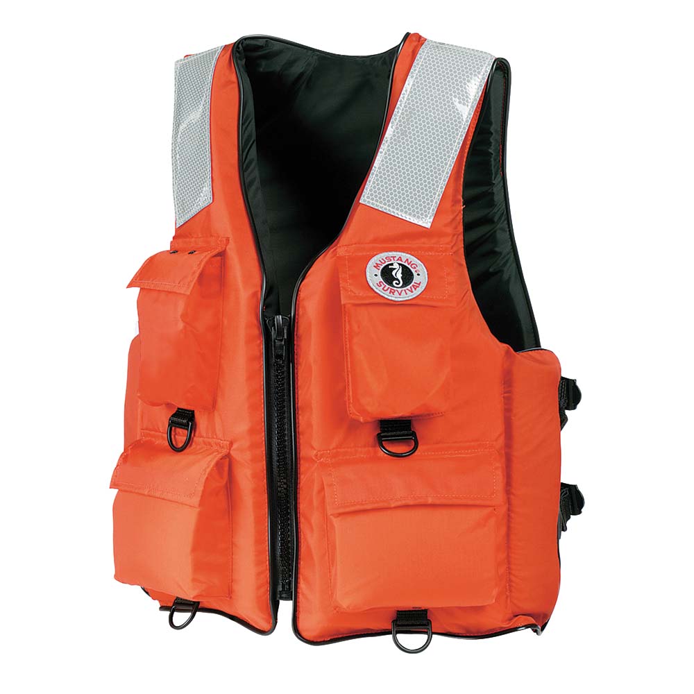 Mustang 4-Pocket Flotation Vest - Orange - XXXL - 7XL [MV3128T2-2-7XL-216] - Premium Personal Flotation Devices from Mustang Survival - Just $76.99! 