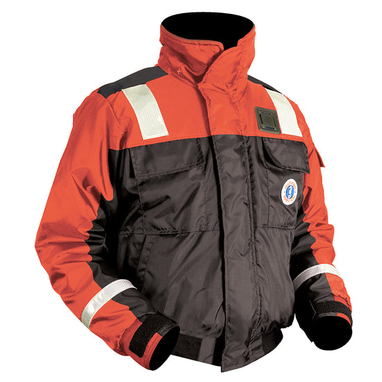 Mustang Classic Flotation Bomber Jacket w/Reflective Tape - Orange/Black - Medium [MJ6214T1-33-M-206] - Premium Flotation Coats/Pants from Mustang Survival - Just $339.99! 