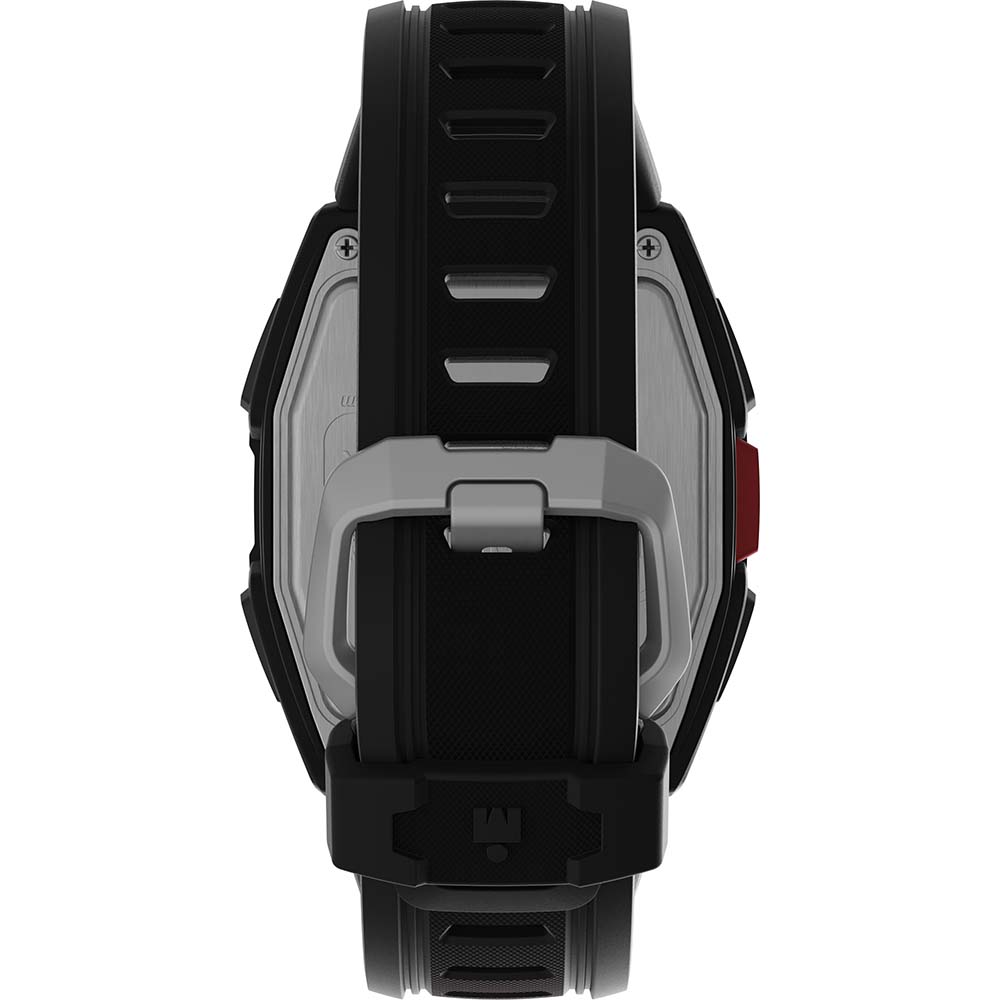 Timex IRONMAN T300 Silicone Strap Watch - Black/Red [TW5M47500] - Premium Watches from Timex - Just $44.99! 