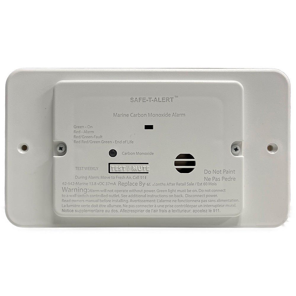 Safe-T-Alert 62 Series RV Carbon Monoxide - White - Flush Mount - 12V w/Trim Ring [62-542-TR-WT] - Premium Fume Detectors from Safe-T-Alert - Just $64.99! 