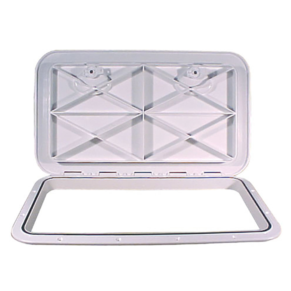 Beckson 14" x 24" Flush Hatch White - ASA Material - Acrylonitrile Styrene Acrylate [HT1424AW] - Premium Hatches from Beckson Marine - Just $189.99! 