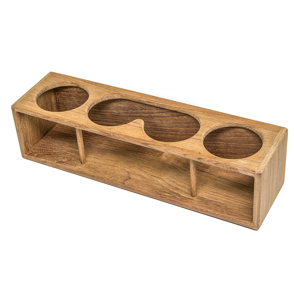 Whitecap Four Drink/Binocular Rack - Teak [62632] - Premium Teak from Whitecap - Just $56.99! 