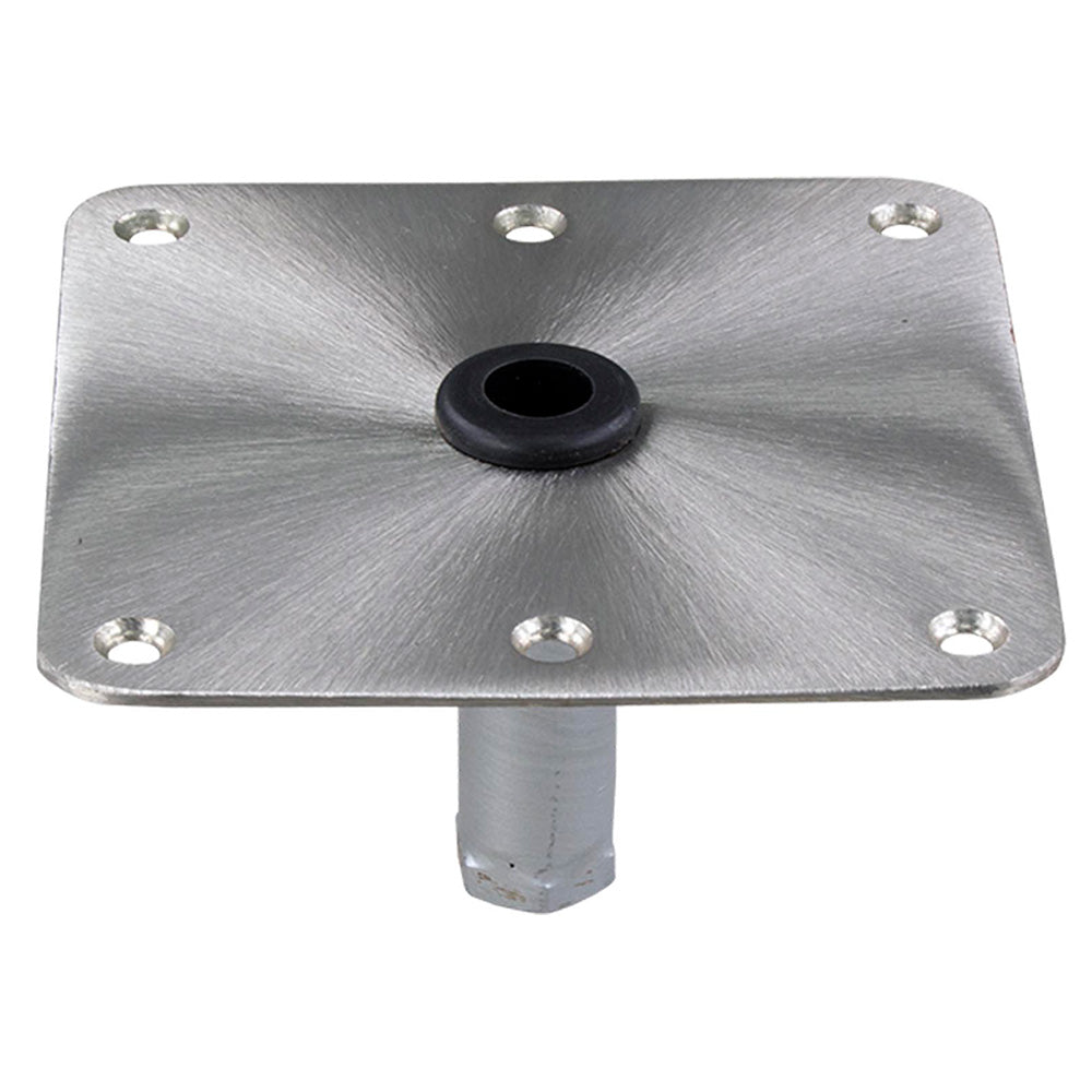 Springfield KingPin 7" x 7" Stainless Steel Square Base (Threaded) [1630001] - Premium Seating from Springfield Marine - Just $49.99! 