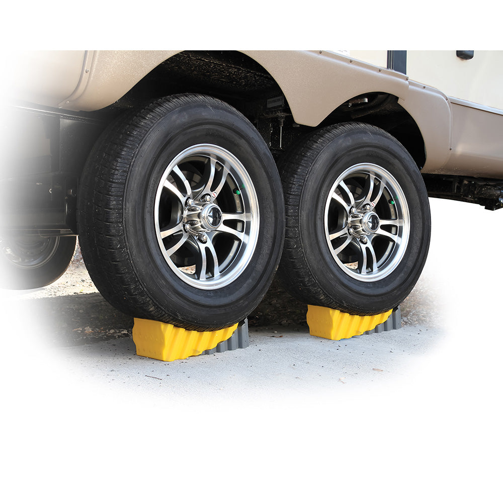 Camco Curved Leveler  Wheel Chock [44423] - Premium Hitches & Accessories from Camco - Just $35.99! 