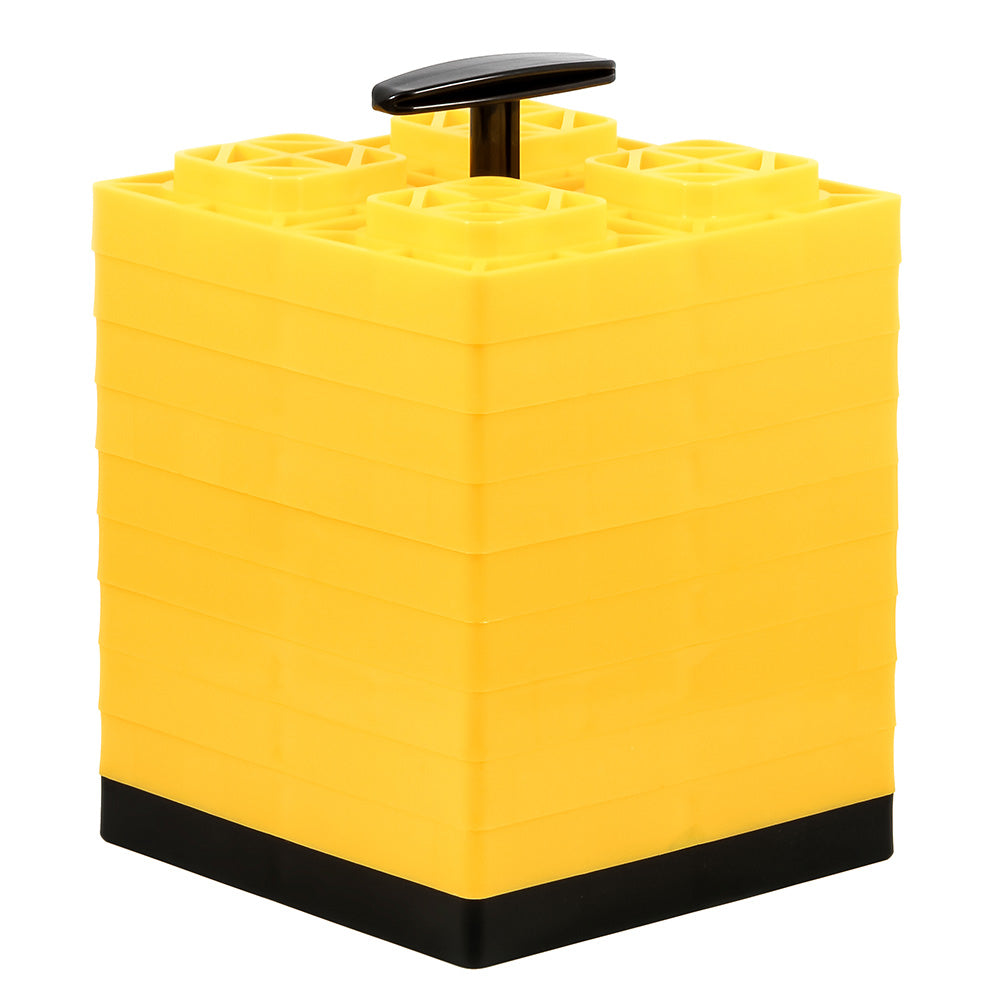 Camco FasTen Leveling Blocks w/T-Handle - 2x2 - Yellow *10-Pack [44512] - Premium Hitches & Accessories from Camco - Just $41.99! 