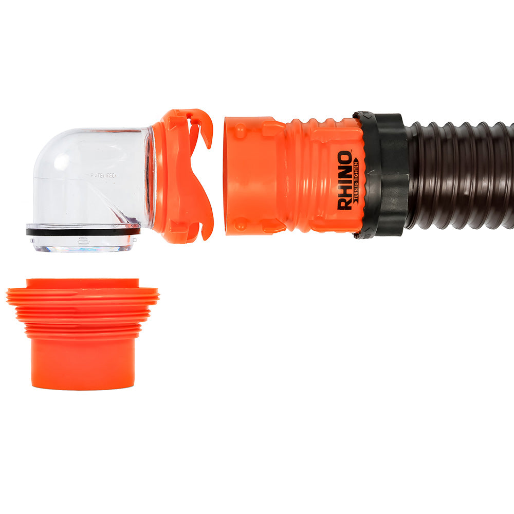 Camco RhinoFLEX 20 Sewer Hose Kit w/4 In 1 Elbow Caps [39741] - Premium Sanitation from Camco - Just $47.99! 