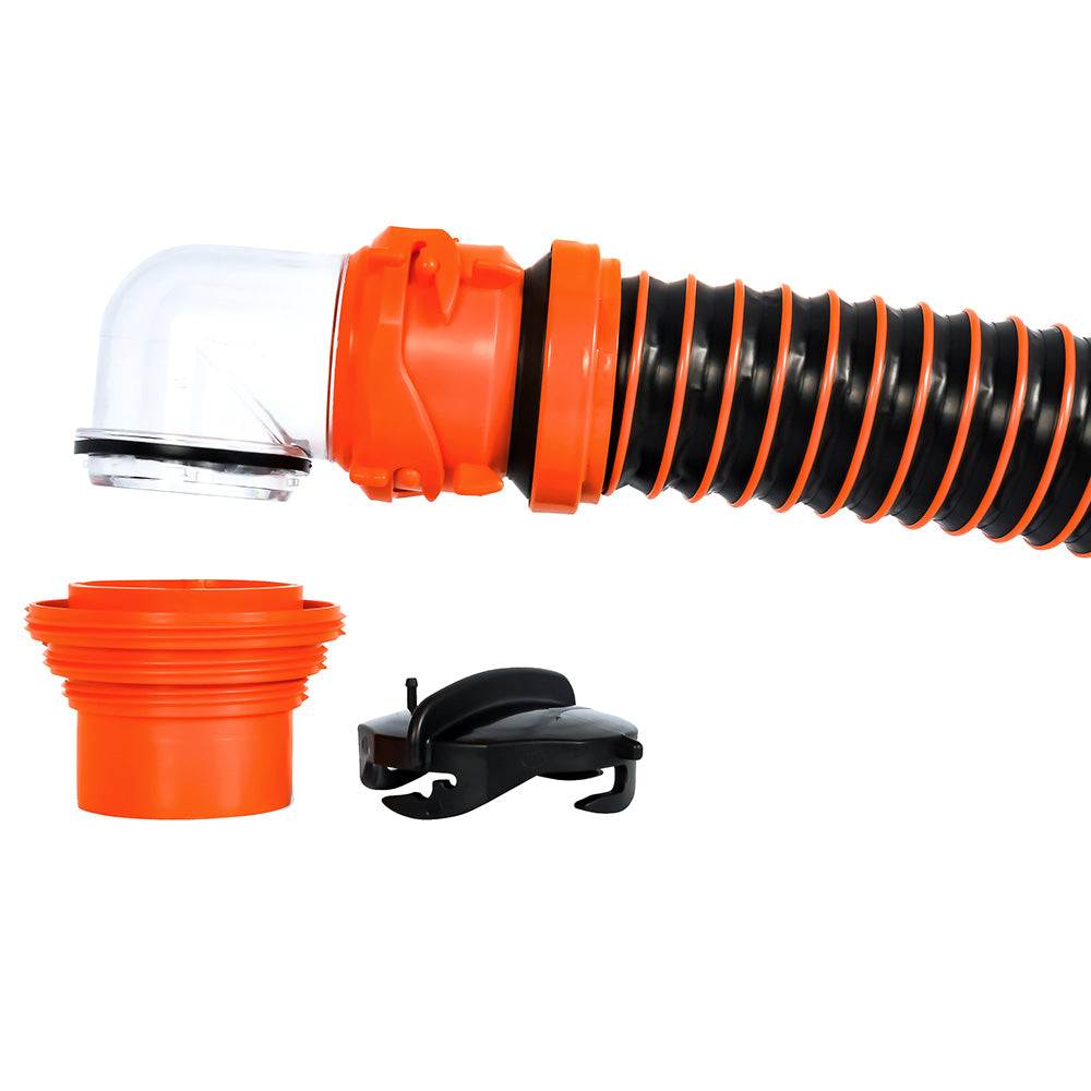 Camco RhinoEXTREME 20 Sewer Hose Kit w/4 In 1 Elbow Caps [39867] - Premium Sanitation from Camco - Just $65.99! 