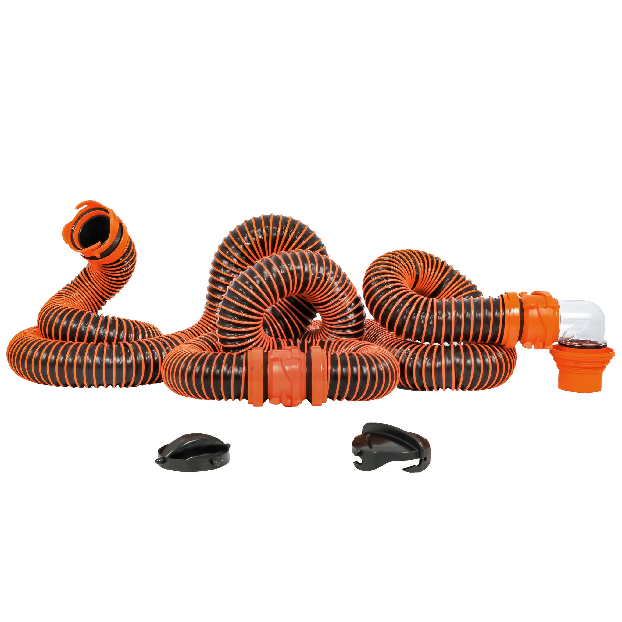 Camco RhinoEXTREME 20 Sewer Hose Kit w/4 In 1 Elbow Caps [39867] - Premium Sanitation from Camco - Just $65.99! 