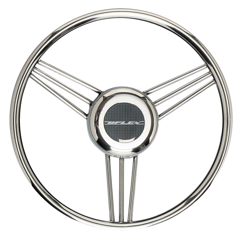 Uflex V27 13.8" Steering Wheel - Stainless Steel Grip  Spokes [V27] - Premium Steering Wheels from Uflex USA - Just $119.99! 