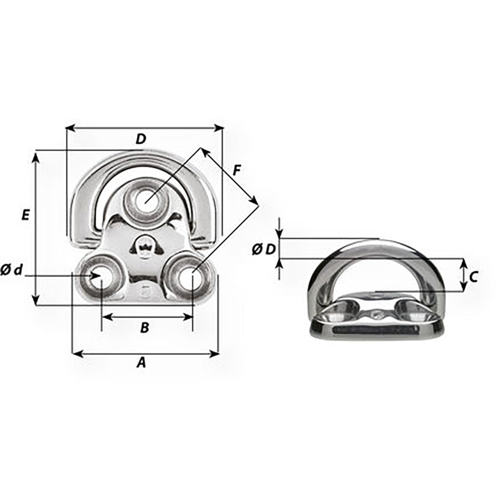 Wichard Folding Pad Eye - Diameter 5/16" [06605] - Premium Accessories from Wichard Marine - Just $63.99! 