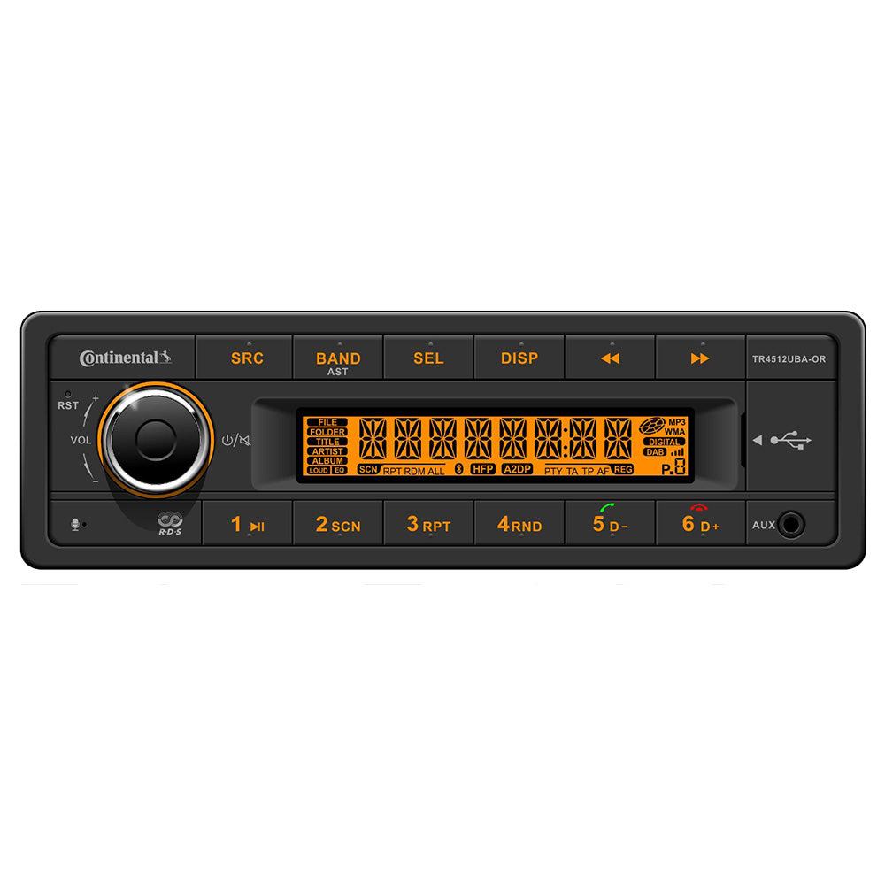 Continental Stereo w/AM/FM/BT/USB/PA System Capable - 12V [TR4512UBA-OR] - Premium Stereos from Continental - Just $184.99! 