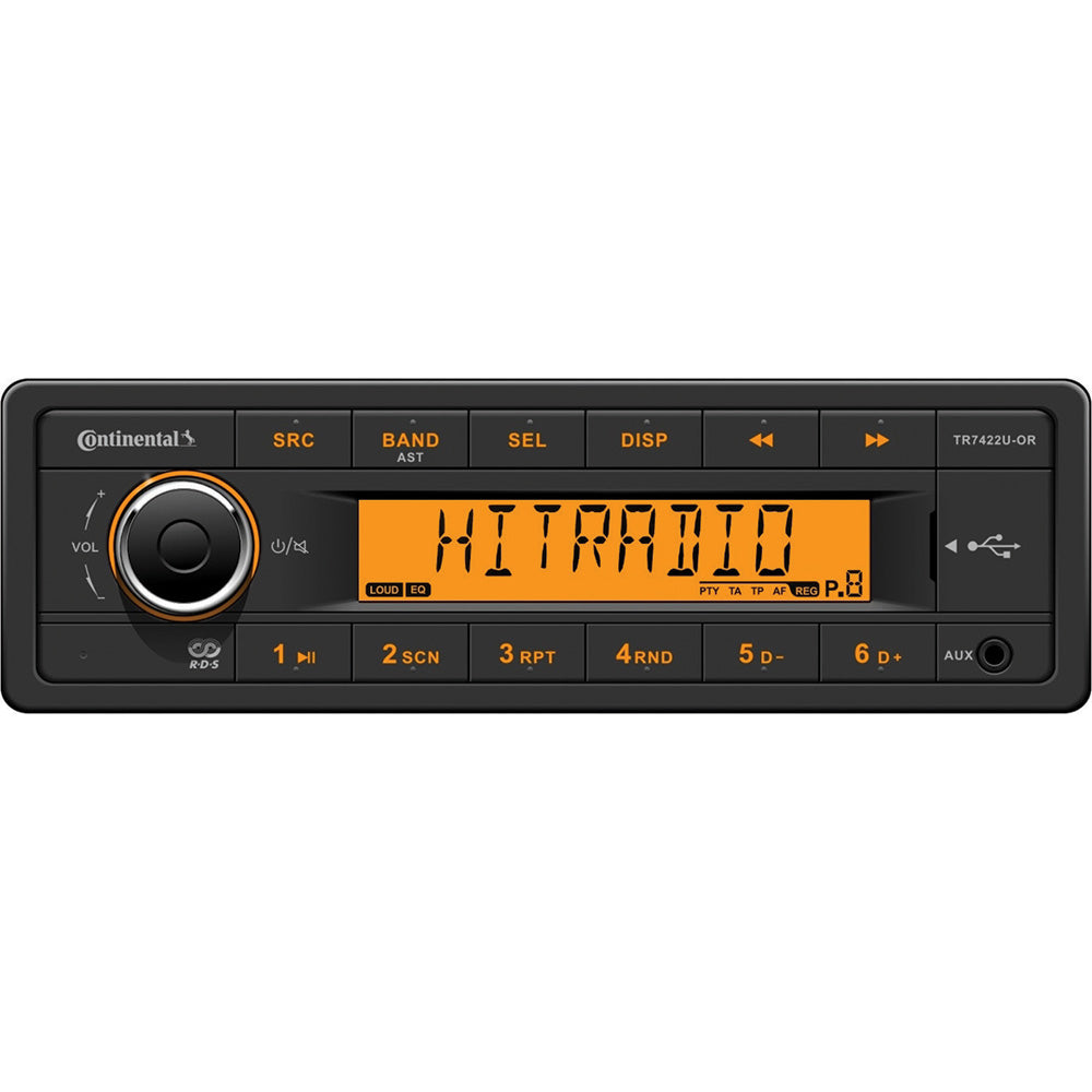 Continental Stereo w/AM/FM/USB - 24V [TRD7422U-OR] - Premium Stereos from Continental - Just $185.99! 