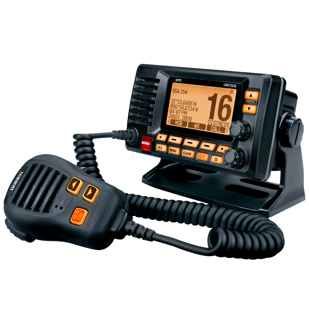 Uniden UM725 Fixed Mount Marine VHF Radio - Black [UM725BK] - Premium VHF - Fixed Mount from Uniden - Just $153.99! 