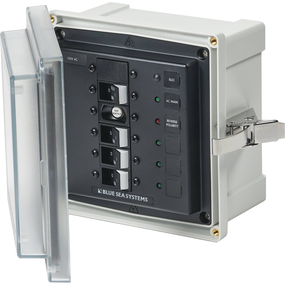 Blue Sea 3128 - SMS Panel Enclosure w/ELCI (30A)  3 Branch (15A) - 120V AC [3128] - Premium Electrical Panels from Blue Sea Systems - Just $591.99! 