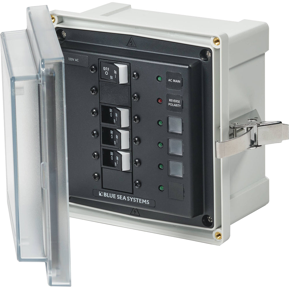 Blue Sea 3130 - SMS Panel Enclosure w/Main  3 Branch (15A) - 120V AC [3130] - Premium Electrical Panels from Blue Sea Systems - Just $344.99! 