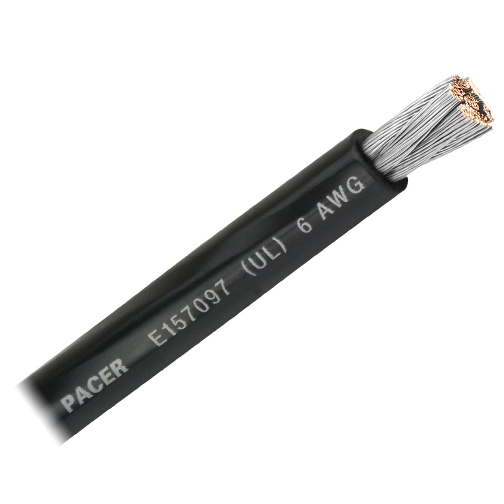 Pacer Black 6 AWG Battery Cable - Sold By The Foot [WUL6BK-FT] - Premium Wire from Pacer Group - Just $1.56! 