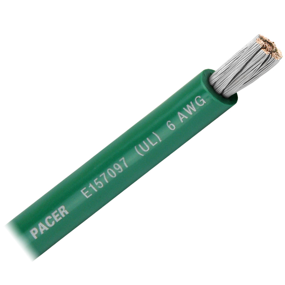 Pacer Green 6 AWG Battery Cable - Sold By The Foot [WUL6GN-FT] - Premium Wire from Pacer Group - Just $1.56! 