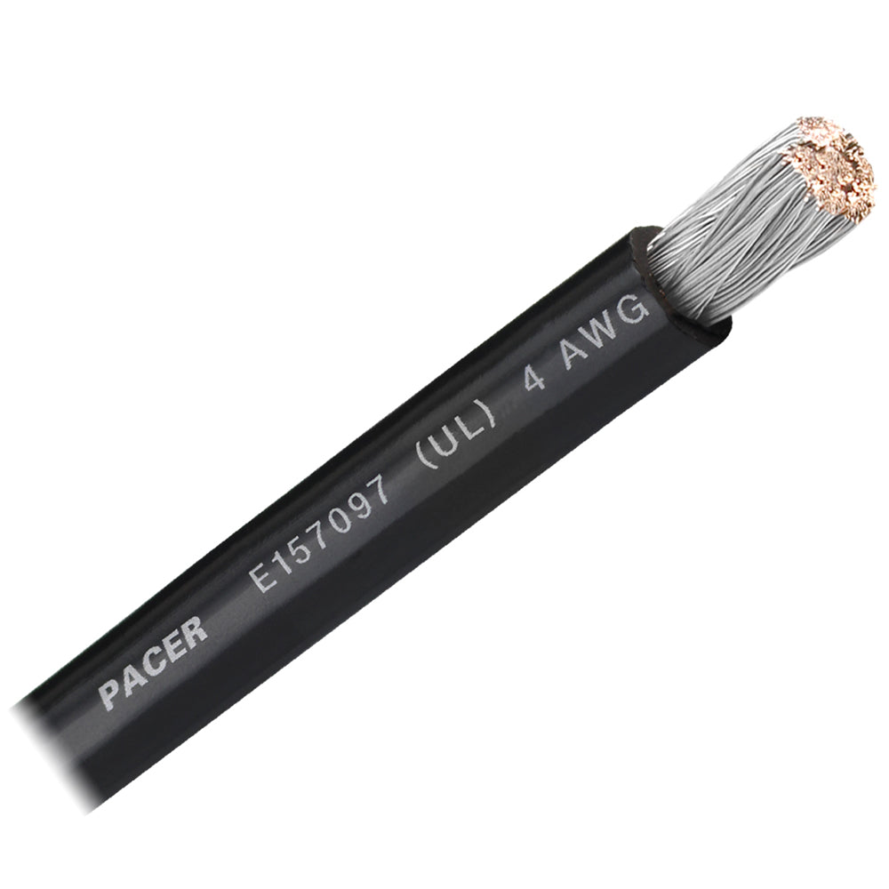 Pacer Black 4 AWG Battery Cable - Sold By The Foot [WUL4BK-FT] - Premium Wire from Pacer Group - Just $2.99! 