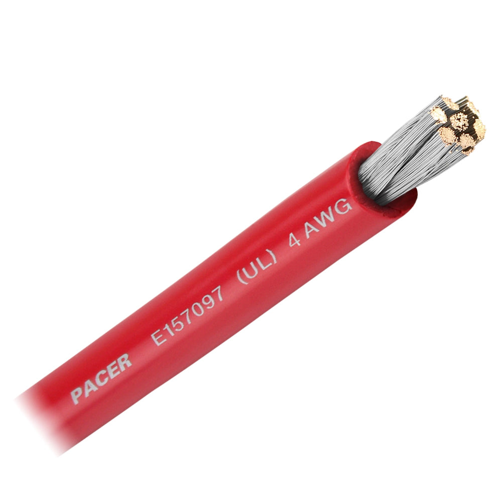 Pacer Red 4 AWG Battery Cable - Sold By The Foot [WUL4RD-FT] - Premium Wire from Pacer Group - Just $2.99! 