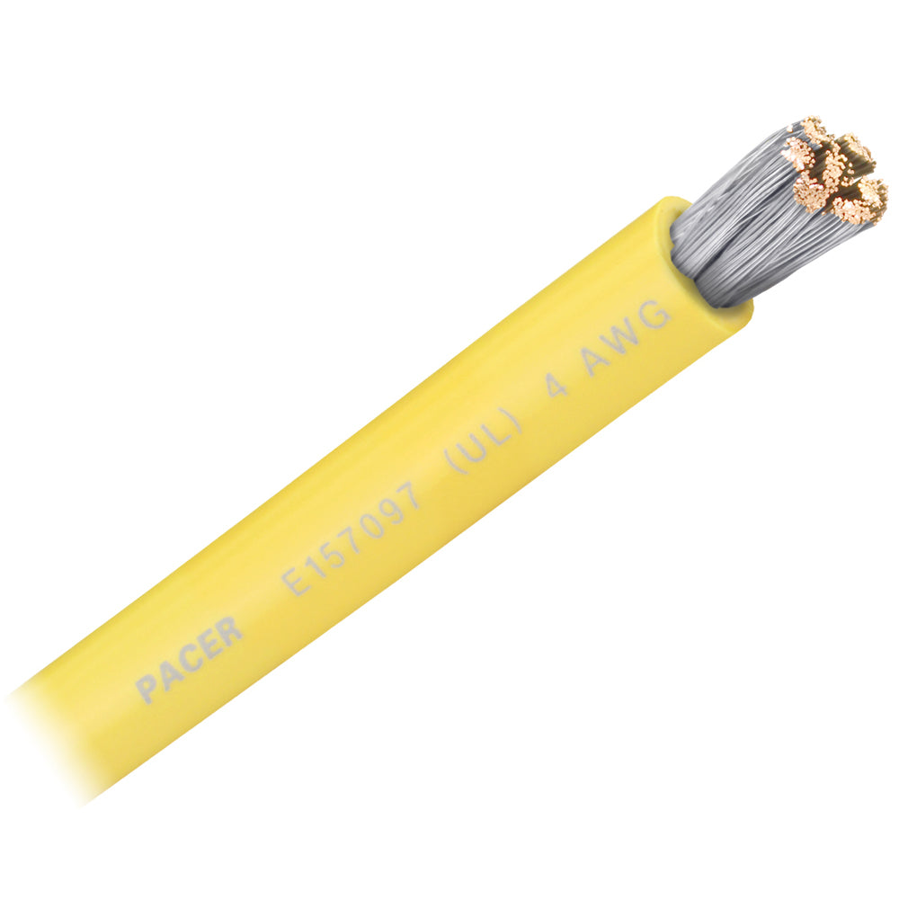 Pacer Yellow 4 AWG Battery Cable - Sold By The Foot [WUL4YL-FT] - Premium Wire from Pacer Group - Just $2.99! 