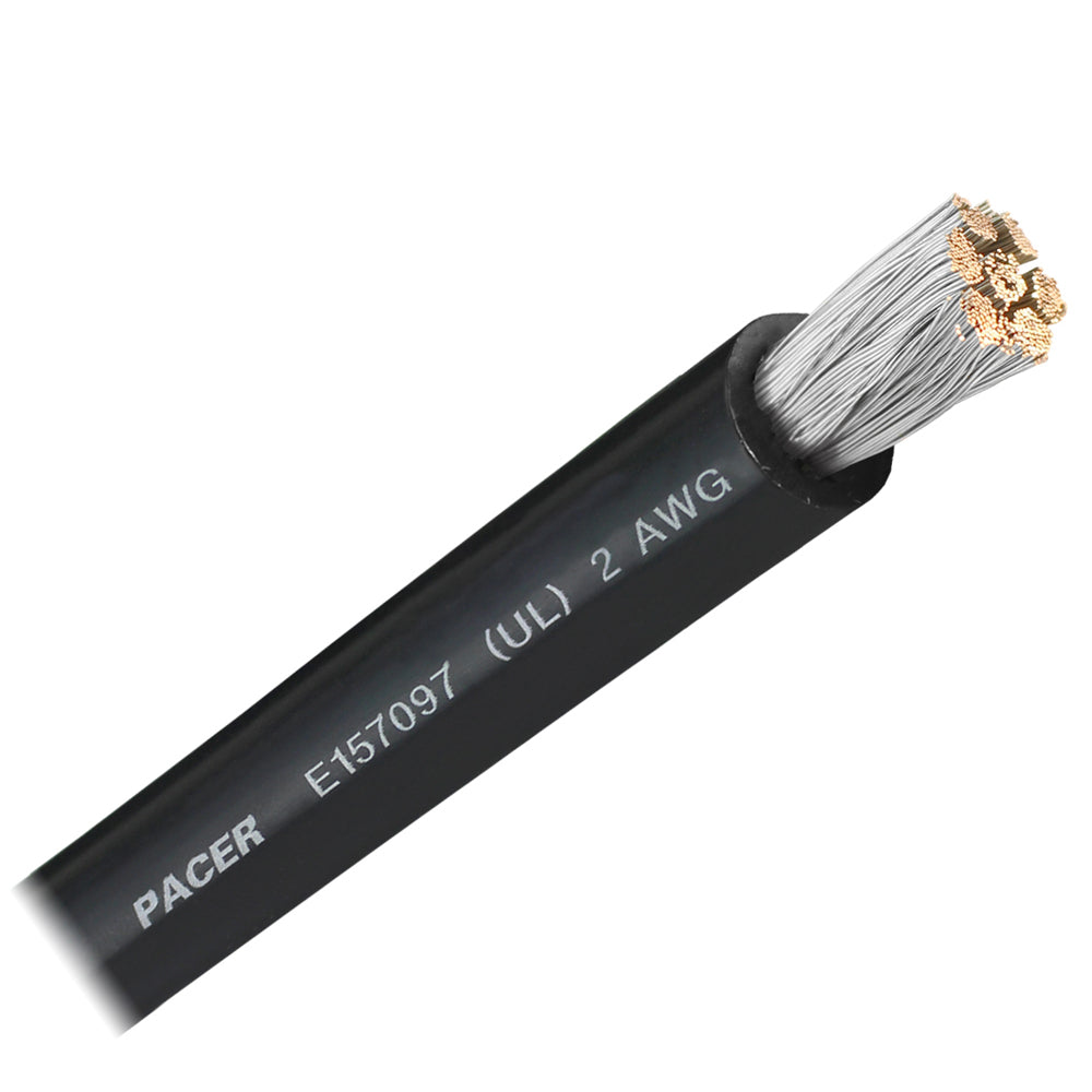 Pacer Black 2 AWG Battery Cable - Sold By The Foot [WUL2BK-FT] - Premium Wire from Pacer Group - Just $3.99! 