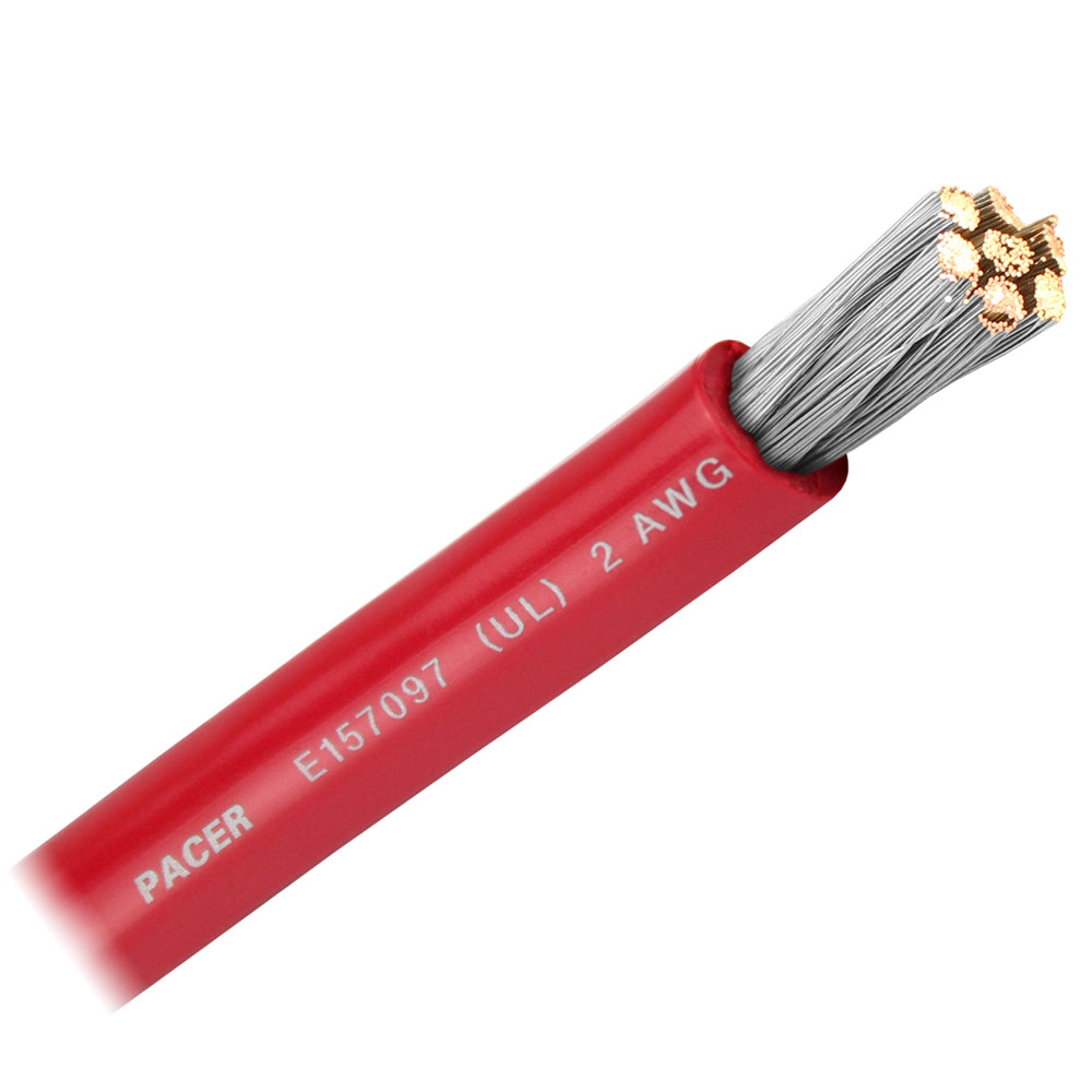 Pacer Red 2 AWG Battery Cable - Sold By The Foot [WUL2RD-FT] - Premium Wire from Pacer Group - Just $3.99! 