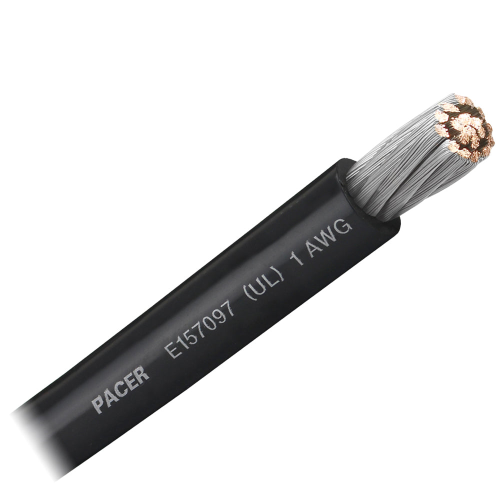 Pacer Black 1 AWG Battery Cable - Sold By The Foot [WUL1BK-FT] - Premium Wire from Pacer Group - Just $4.99! 