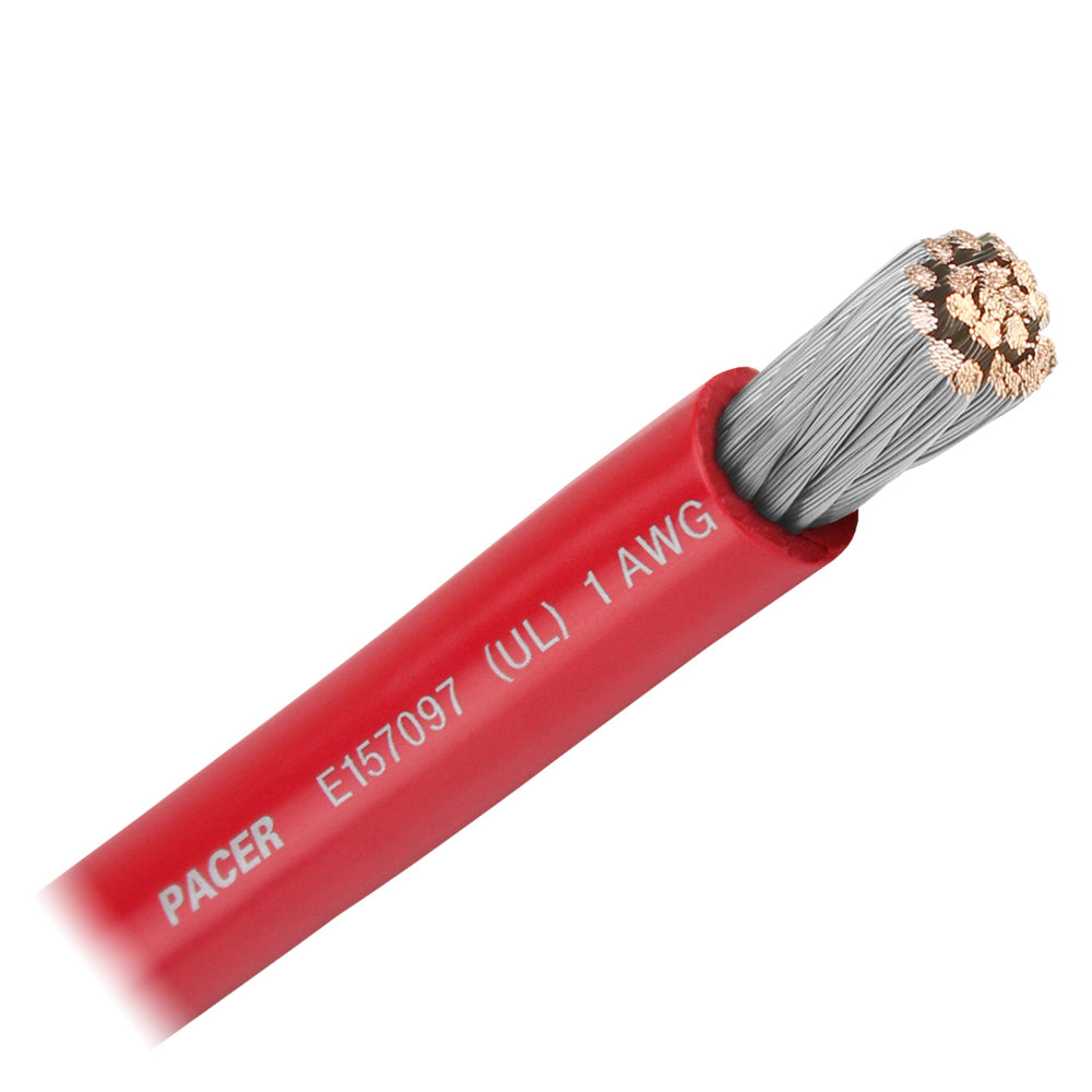 Pacer Red 1 AWG Battery Cable - Sold By The Foot [WUL1RD-FT] - Premium Wire from Pacer Group - Just $4.99! 