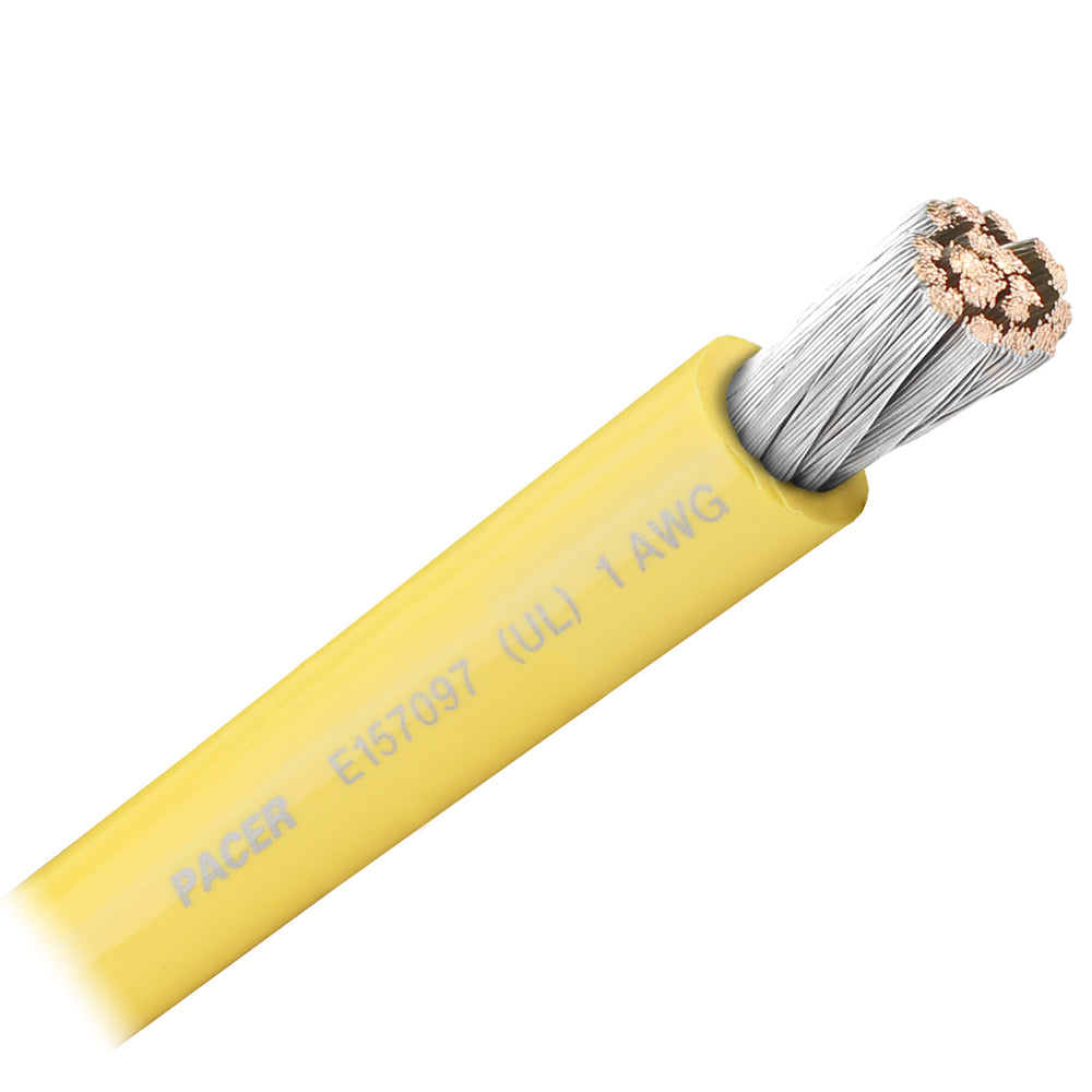 Pacer Yellow 1 AWG Battery Cable - Sold By The Foot [WUL1YL-FT] - Premium Wire from Pacer Group - Just $4.99! 