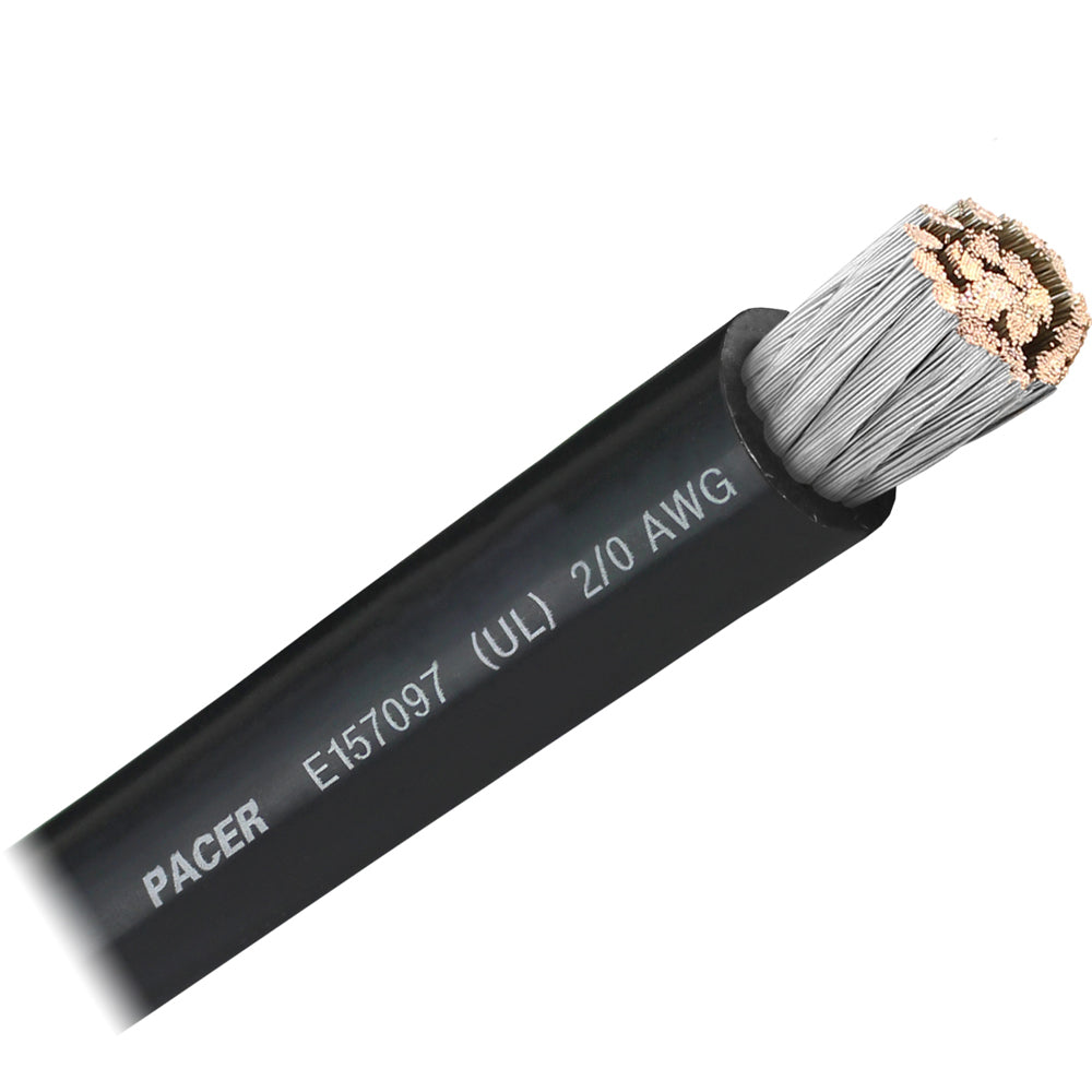 Pacer Black 2/0 AWG Battery Cable - Sold By The Foot [WUL2/0BK-FT] - Premium Wire from Pacer Group - Just $6.99! 