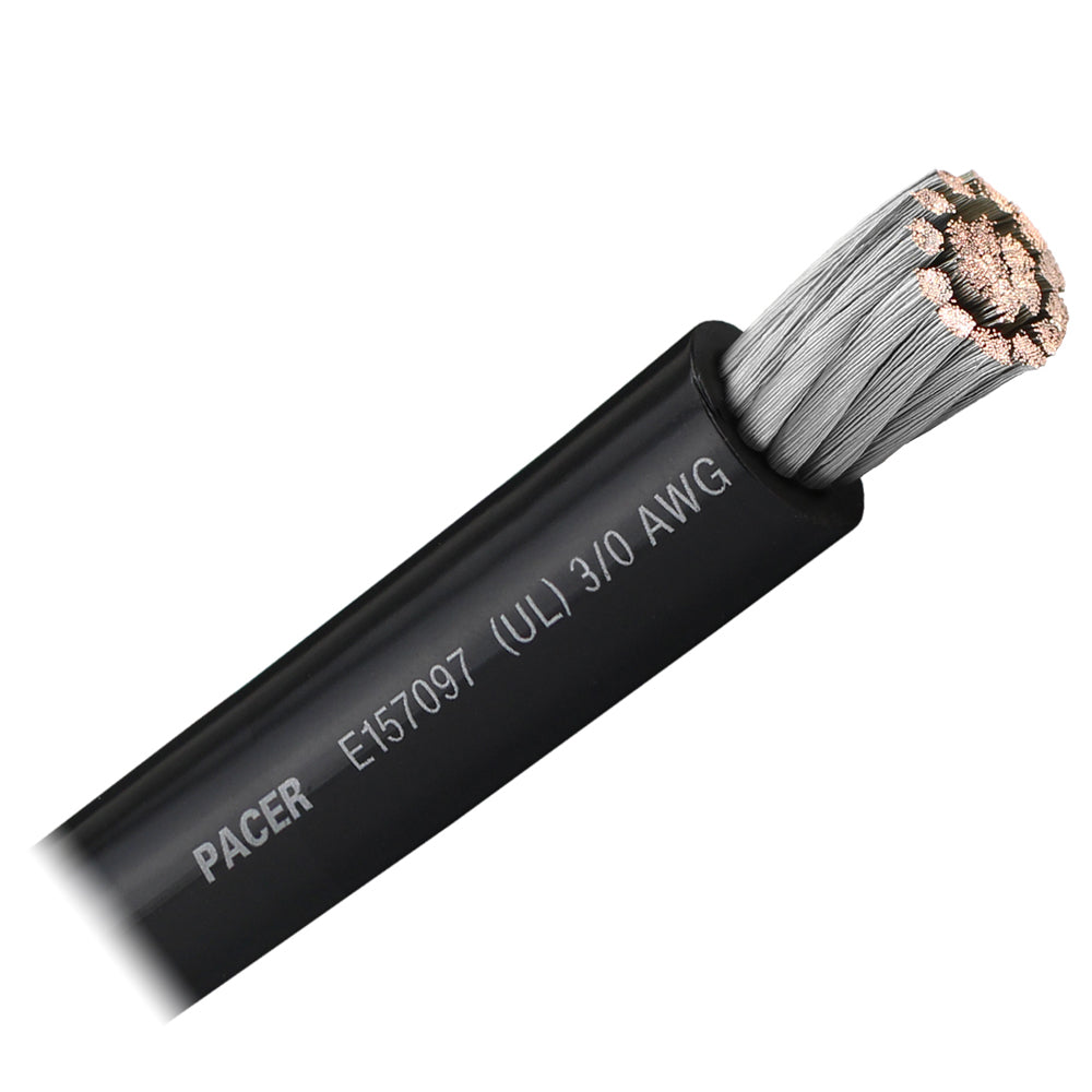 Pacer Black 3/0 AWG Battery Cable - Sold By The Foot [WUL3/0BK-FT] - Premium Wire from Pacer Group - Just $9.99! 