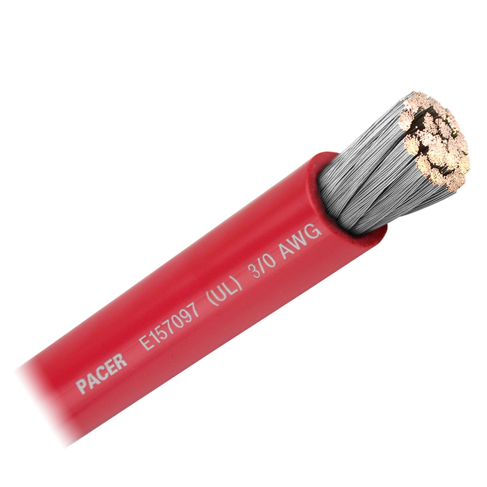 Pacer Red 3/0 AWG Battery Cable - Sold By The Foot [WUL3/0RD-FT] - Premium Wire from Pacer Group - Just $9.99! 